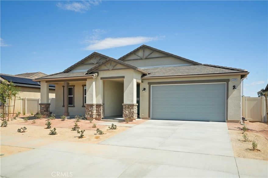 Welcome to this stunning new construction home by KB Home, located in the highly sought-after Sonora community in Lancaster, CA. This spacious, single-story residence offers 5 bedrooms, 2 bathrooms, and approximately 2,370 sq. ft. of modern living space designed for comfort, style, and energy efficiency.



The open-concept floor plan features a bright and expansive great room, perfect for family gatherings and entertaining. The gourmet kitchen includes quartz countertops, a large center island with bar seating, stainless steel appliances, walk-in pantry, and luxury vinyl plank flooring throughout main areas — blending durability with designer style.



Retreat to the private primary suite featuring a spa-inspired bathroom with a dual-sink vanity, full walk-in shower, linen storage, enclosed water closet, and a generous walk-in closet. Four additional bedrooms offer flexibility for guests, home office, or multigenerational living.



Step outside to an enclosed backyard, ideal for relaxing or hosting outdoors. Built to ENERGY STAR® certification standards, this home includes Low-E windows, high-efficiency HVAC, and smart features to help reduce monthly utility costs.



Situated near top-rated schools, shopping centers, dining, and with easy access to Highway 14 for commuting to the San Fernando Valley and greater Los Angeles, Sonora by KB Home offers an unbeatable combination of value, location, and quality craftsmanship.



Don’t miss this opportunity to own a brand-new, move-in ready 5-bedroom home in one of Lancaster’s fastest-growing neighborhoods. Schedule your private tour today!