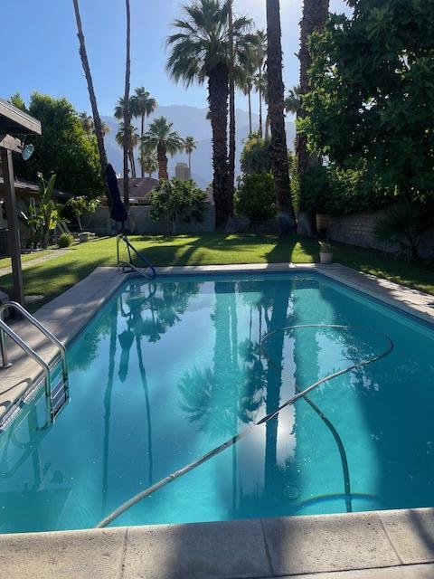HOME WITH SOLAR...This 3 bedroom 2 bath unfurnished house in the southend of Palm Springs. Is located in the Los Compadres neighborhood. Located close to shopping and dining. Has a very private backyard with a large pool. Great location for biking, hiking or walking.