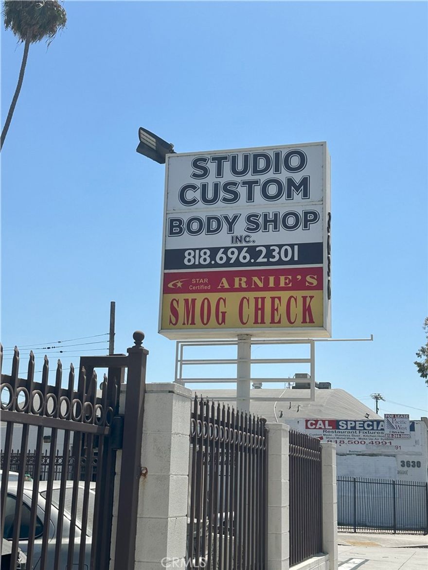 Smog check Business for rent, in a large body shop compound, there is a separate Smog check shop for Lease.