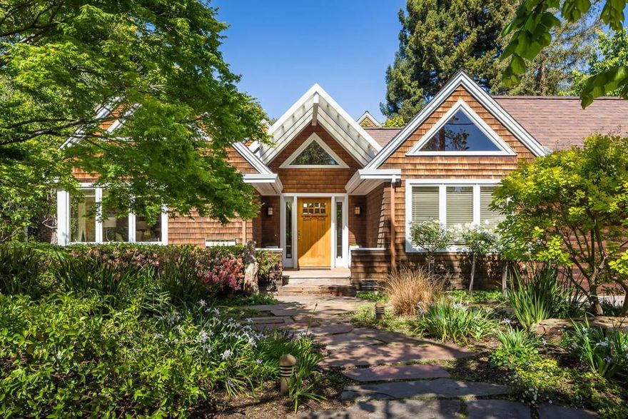 Thoughtfully designed with a reverence for light, art, and volume, this extraordinary residence is located in the heart of Palo Altos iconic Professorville. Embracing an indoor-outdoor lifestyle and allowing for seamless connectivity between all ground floor public rooms, the soul of the home lies in its tranquil center courtyard which rests gently under a wisteria lined trellis. A sensational living room with vaulted ceiling and a formal dining room provide wonderful flow for entertaining and family gatherings, while an oversized basement family room is the perfect setting for recreation. The eat-in kitchen is outfitted for the consummate chef, offering appliances from Sub-Zero, Miele, and Thermador. The second floor is your personal sanctuary, boasting a primary suite with walk-in closet, luxurious bath, balcony overlooking the courtyard, and a separate office. With access to acclaimed Palo Alto schools and all the amenities of vibrant downtown, your best life starts here.