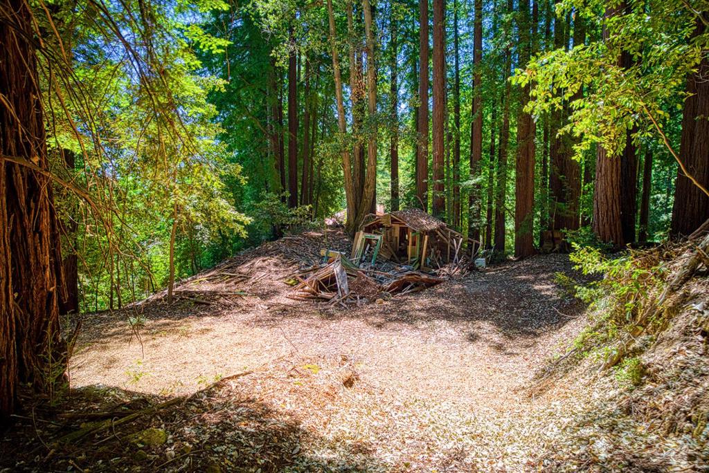 Embrace the allure of nature with this enchanting 1.8-acre residential lot with the backdrop of majestic redwood trees. Situated conveniently off Old San Jose Rd., with easy access to both Los Gatos and Santa Cruz, this parcel promises the perfect blend of tranquility and accessibility. The scenic drive to the driveway, paved and picturesque, sets the tone for the natural beauty that awaits. Discover the potential of this unique property, which boasts 4 individual flat usable areas ready to inspire your imaginative vision. Privacy abounds amidst the lush surroundings, though neighboring properties offer a sense of community. The cabin remnants serve as a testament to the property's history and potential. Notably, the Santa Cruz County Planning Department and Tax Assessor affirm the existence of a residence, with documentation supporting the legal status of the parcel and dwelling. Moreover, the convenience of power access from PG&E at the driveway enhances the feasibility of realizing your dream retreat in this idyllic setting. Don't miss this opportunity to create your own sanctuary in the heart of nature. Seize the chance to build the home you've always envisioned amidst the serenity of towering Redwoods."