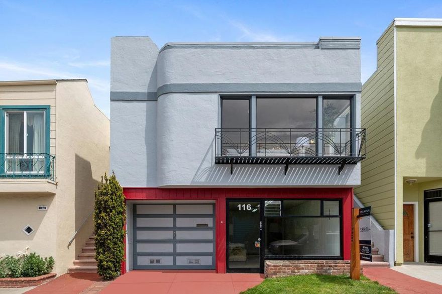 This mid century mixed use property provides immense possibilities. The upper level is a 2 bedroom & 1 bathroom home that has been meticulously maintained & restored to its original Art Deco form. Mid Century Big & bright living room freshly painted and hardwood floors refinished along with a wood burning fireplace. Dining area with spectacular chandelier & skylight. Large eat in kitchen. 2 spacious bedrooms with ample closet space. Large full deco bathroom with tub & stall shower. Throughout the home you will notice all of the period details and charm - moldings, frames, and fixtures. Downstairs is a separate family room that can be a potential in law studio or office. Additionally is legal commercial storefront with separate entrance & bathroom that would be ideal for retail, professional or service business. Must see this property to see the full potential. This is a rarely available mixed used property close to many amenities & conveniently located near all public transportation.