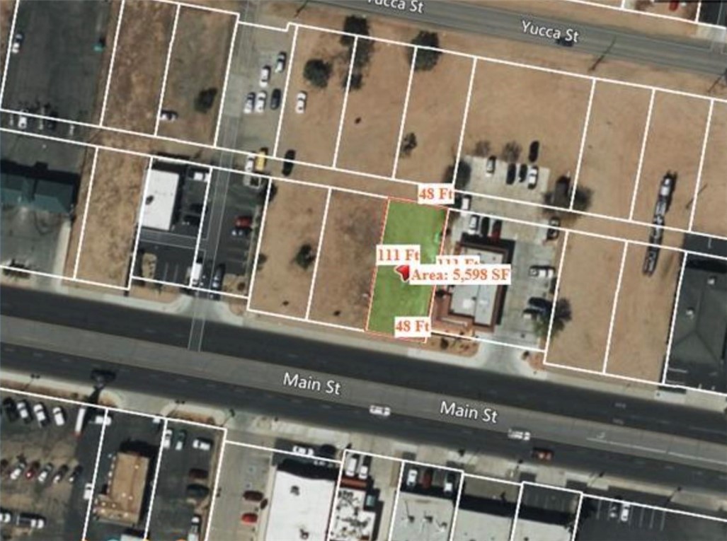 Prime Commercial Land Opportunity. Four Lots on Main Street, Hesperia! Don’t miss this rare opportunity to own four contiguous lots totaling approximately 0.51 acres in the heart of Hesperia! Located directly on high-traffic Main Street, this property is zoned Pedestrian Commercial (C-P), making it ideal for a wide range of uses including retail, office space, restaurant, barber shop, beauty salon, and more. This offering includes: Two frontage lots on Main Street (APNs: 0413-043-02-0000 & 0413-043-13-0000), each approximately 0.1286 acres. Two rear lots on Yucca Street (APNs: 0413-043-14-0000 & 0413-043-05-0000), each also 0.1286 acres. With exceptional visibility and exposure thanks to its prime Main Street location and high daily traffic count, this site offers a fantastic canvas for your next commercial development or investment. Whether you're looking to build now or hold for future appreciation, this is a strategic location you don’t want to overlook.