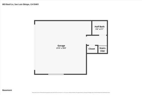 Tiny photo for 803 Basil LN, San Luis Obispo, CA 93401 (MLS # SC26183639)