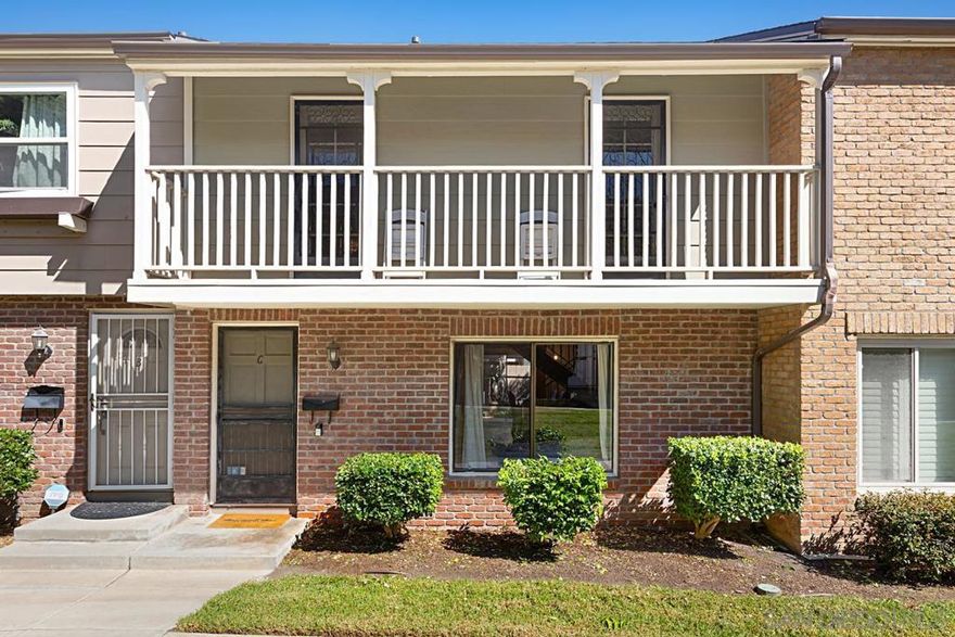 Welcome HOME to Royal Gardens Community! This lovely home is a two story 3 bedroom, 1.5 bath with a fully fenced private patio that leads directly to your 2 car carport with EV charger. There is a spacious in-unit laundry area. New flooring, tankless water heater & upgraded bathrooms. This unit has a private BALCONY for EXTRA SPACE. The open downstairs living area & kitchen is perfect for entertaining! If you are working from home, this unit is ethernet capable. This cozy park-like community offers a BBQ, playground, community pool and plenty of visitor parking. Located close to shopping, dining, freeway access, and schools.