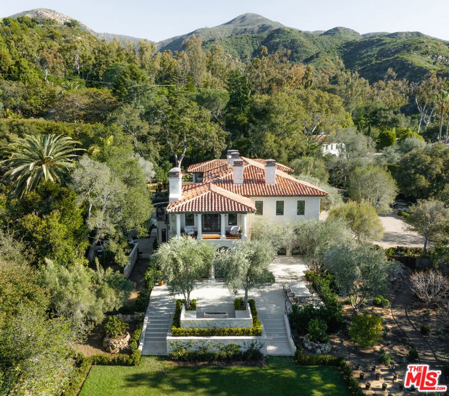 After an extensive renovation by Marc Appleton, this reimagined estate is Montecito's most coveted offering. Stunning interiors beautifully balance sophistication & ease. Clean lines pair with rich woods, curated details, exquisite fixtures to create a home that is minimal, rich, and utterly luxe. An ocean view primary suite features two closets and an office/lounge which could be an additional bedroom. The residence stands in reciprocity with the land, each classic yet rooted with a modern sensibility for how we live today. Steel doors open to stone terraces with silvery olives in the foreground & ocean views on the horizon. With destinations to entertain and play, the pool/spa & outdoor spaces celebrate the best of Montecito's coveted lifestyle. Landscape & Concept ADU plans by W. Hefner.