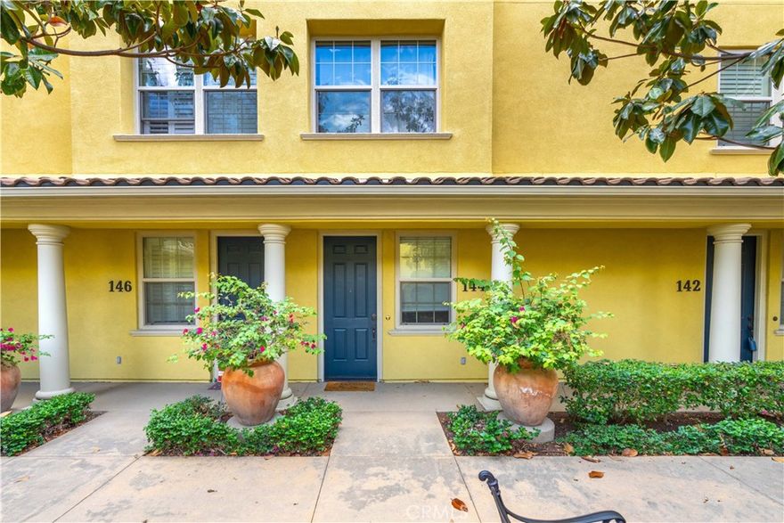 Welcome home to the coveted neighborhood, Woodbury, in Irvine!  This well-appointed 2 bed, 2 bath, 2 car attached garage includes all appliances (Fridge, washer & dryer, microwave & of course dishwasher & stove). Home has fresh, neutral paint, brand new carpet & rich real wood flooring in living areas. Spacious kitchen offers upgraded stainless steel appliances with plenty of cabinet & counter space. Kitchen flows into the living room with plenty of natural light. Primary suite is upstairs all by itself for extra privacy. Large walk in closet & large window are the perfect touch. En-suite primary bath features soaking tub & separate shower.  Secondary bedroom is off living area & features full bath right next to it for convenience. 2 car attached garage features lots of storage cabinets, epoxy floor, a Tesla (EV) charger & plenty of space to park. Front courtyard is a large open area featuring a fireplace & seating. Perfect for gatherings or just relaxing. Woodbury HOA is private & features multiple pools, tennis, basketball, pickleball courts + an activity room & banquet room available to rent.  Woodbury, Irvine park is also right next to the home with play areas, soccer, baseball, basketball, walking & biking trails.  Endless activities!