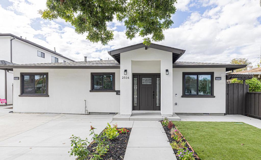 Welcome to this beautifully fully remodeled main house plus 700sft newly built ADU in a quiet and safe neighborhood at the heart of Silicon Valley.Offering both comfort and flexibility, this property is ideal for Bay Area professionals and multi-generation living. The main house features 3 bedrooms plus a Junior ADU (J-ADU) with AC perfect as an office, gym, or guest suite. The home has been thoughtfully updated with a brand-new roof, upgraded plumbing, electrical, and drainage systems, along with refreshed exterior finishes. In the backyard, a high-end 700 sq. ft. detached ADU offers a fully equipped kitchen, bath, and AC, ideal for extended family, guests, or rental income. The entire property is fully furnished and move-in ready. Enjoy a serene yet highly convenient life style,just 5 minutes to Nvidia headquarters, 5 minutes to Bay Club, 6 minutes to Levis Stadium, 10 minutes to SJC Airport, and close to Apple, Cisco, Alphabet, and other major tech campuses. Easy access to Highways 101, 237, and 280, as well as Caltrain. Top schools nearby include Monticello Academy, BASIS Silicon Valley, and Wilcox High School, plus close proximity to Santa Clara University. A rare find combining a serene neighborhood, modern living, and unmatched Silicon Valley convenience!
