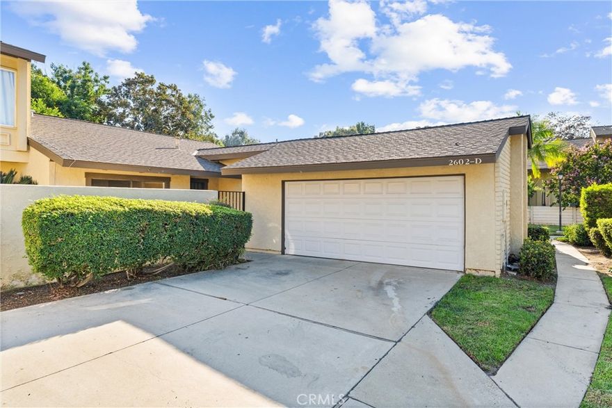 Welcome to this beautifully updated single-story end-unit condo featuring 3 spacious bedrooms and 2 bathrooms. With fresh interior paint and thoughtful upgrades throughout, this home offers a warm and inviting atmosphere. The open layout flows seamlessly to the outdoor spaces, where you’ll find both a front and back patio—perfect for entertaining, gardening, or relaxing outdoors.

A two-car garage provides convenience and ample storage, while the community amenities are right at your doorstep—this home is ideally located next to the sparkling pool, making it easy to enjoy a resort-style lifestyle.

PLEASE NOTE:  this property is subject to a LAND LEASE expiring in 2049, with a current monthly lease payment of $1,881, and an HOA fee of $705 per month.  Don’t miss the chance to own this charming and updated home in a prime location with great amenities!