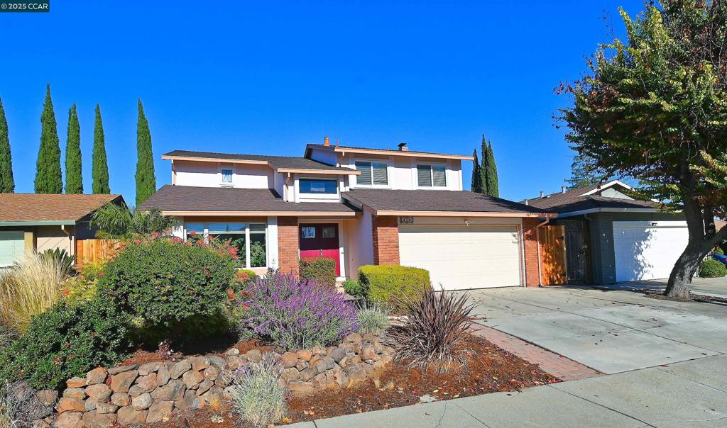 Located on a court in prime Concord neighborhood on the borders of Walnut Creek and Clayton! This home is within a 5 minute walk to Newhall Community Park! This 4 BR 2.5 BA home with 2325 square feet is move in ready. Remodeled kitchen features custom cherry wood cabinets, granite counters, tile backsplash with inlay, wine refrigerator, tile floor, garden window and breakfast nook. Formal living and dining rooms with vaulted ceilings and Brazilian teak hardwood floors. Spacious family room has cozy fireplace and slider out to backyard ideal for entertaining. Laundry room and half bath complete the first floor. Upstairs has four bedrooms including remodeled primary suite with walk-in closet and double vanity bath. Three additional bedrooms share a fully remodeled hall bath. New windows, central heat and air, whole house fan, two car attached garage. Large, private backyard has built in BBQ, deck, vegetable garden area, shed and fruit trees. Excellent location close to highly rated schools, shopping and restaurants. Just a 15 minute drive to three different BART stations (Concord, Pleasant Hill and Walnut Creek). Possibility for kids to go to Northgate High from this home. Must see!