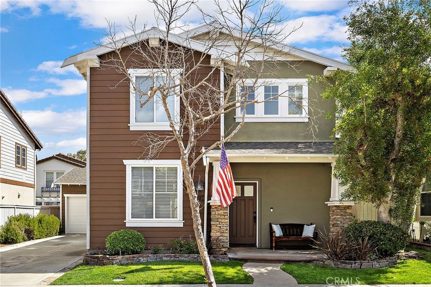 Charming Cul-de-Sac Home with Main-Floor Bedroom & Private Yard in Ladera Ranch! Welcome to 16 Skywood, a beautifully upgraded 3-bedroom, 3-bathroom home ideally situated on a cozy cul-de-sac in one of South Orange County’s most desirable communities. With nearly 1,800 square feet of well-designed living space, this residence offers the perfect blend of comfort, functionality, and outdoor living.  Step inside to discover newer luxury vinyl plank flooring, updated interior paint, and recessed lighting throughout. The inviting floor plan features a main-floor bedroom and full bathroom, ideal for guests or home office.  The living area boasts a warm gas fireplace, while the adjacent dining area flows seamlessly into the granite kitchen with ample cabinetry and bar seating. Upstairs, you’ll find a versatile loft/office space with built-ins, a convenient laundry room, and two additional bedrooms including the spacious primary suite complete with a large walk-in closet, soaking tub, dual vanities, and tile finishes. Enjoy year-round outdoor living in your private backyard, complete with custom hardscape, a built-in BBQ island, and room to entertain. Relax on the charming covered front porch, and take advantage of the rare extended driveway and 2-car garage—perfect for extra parking or play. Additional highlights include: Fresh exterior and interior paint and mature landscaping and beautiful hardscape details.  Just a short walk to the Oak Knoll Clubhouse, award-winning schools, scenic biking & walking trails, and the popular shops & restaurants of Ladera Ranch.  Don’t miss this opportunity to own this true sfr home in a vibrant, family-friendly neighborhood with resort-style amenities and a true sense of community.