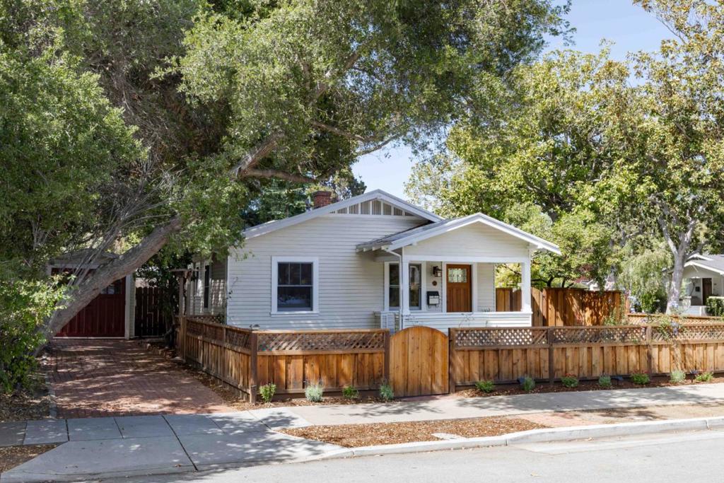 In the heart of Professorville, this classic Palo Alto home enjoys an unbeatable location. A short walk leads to Rinconada Park and Eleanor Pardee Park, while University Avenue's vibrant shops and restaurants are just minutes away. Stanford University, the Stanford Shopping Center, Caltrain, and Highway 101 are all easily accessible, and top-ranked schools - including Addison Elementary just down the street, along with Greene Middle and Palo Alto High - add to the appeal. The home itself exudes charm and character, with a fenced front yard, lush lawn, and covered porch. Inside, light-filled living areas flow into two comfortable bedrooms, and the carpeted garage provides flexible space for an office or fitness room. Enjoy an incredible opportunity to experience all that Palo Alto has to offer in this sought-after neighborhood.