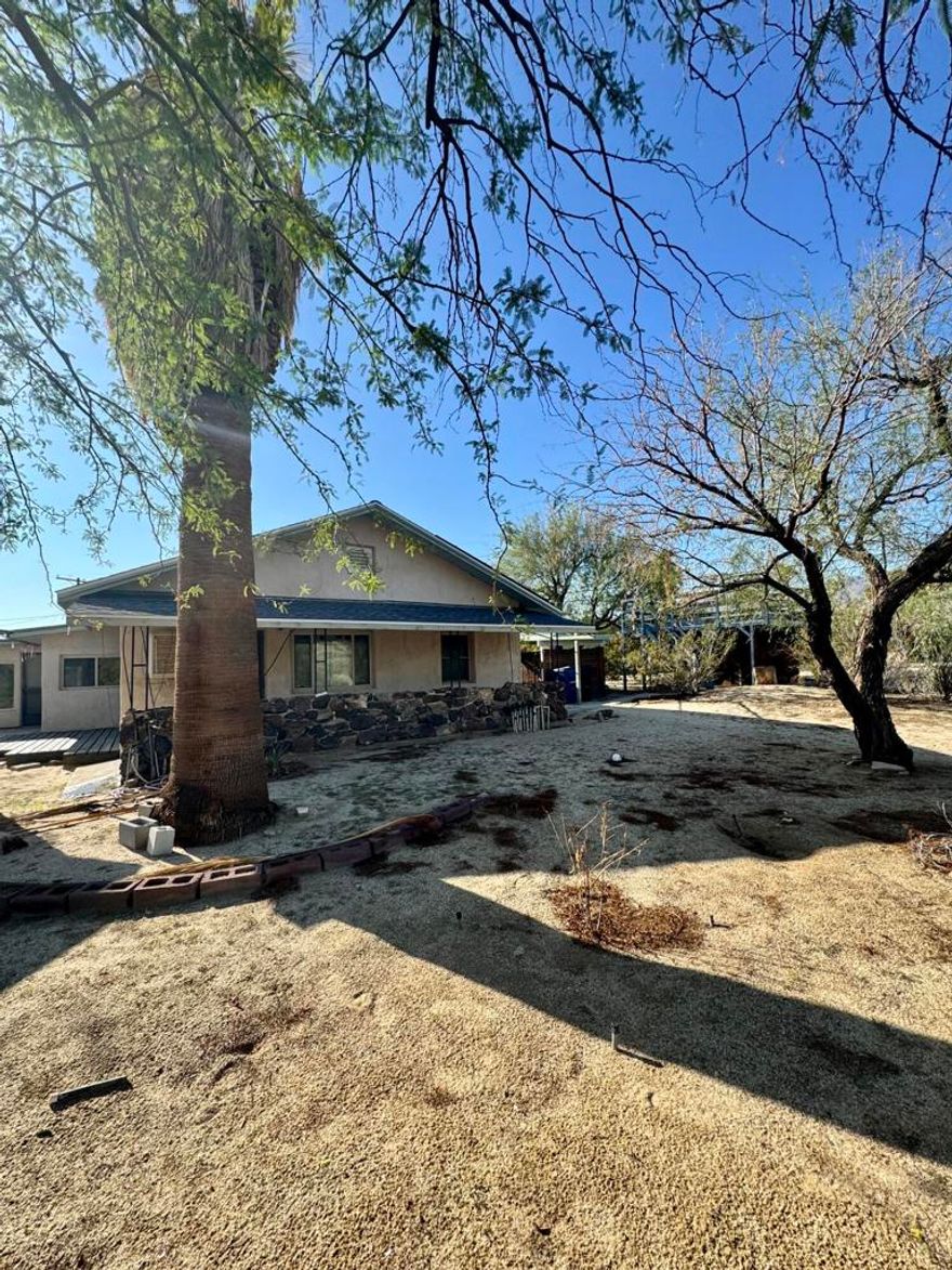 Desert Retreat with Endless Potential in Borrego Springs.  Discover the perfect blend of serenity, natural beauty, and opportunity with this hidden gem tucked away at the end of a peaceful cul-de-sac in the charming town of Borrego Springs. Situated on a generous 30,000 sq. ft. lot, this 2-bedroom, 2-bath single-family home is a rare find--ready for renovation and full of potential.  The home is powered by a Tesla Powerwall, making smart use of the area's abundant sunshine and offering energy-efficient living in the heart of the desert. Surrounded by sweeping mountain views and open skies, this property invites you to create your dream desert retreat.Borrego Springs is renowned for its proximity to the stunning Anza-Borrego Desert State Park, world-class stargazing as California's first designated dark-sky community, and a vibrant local arts scene. Stroll through the striking sculptures at Galleta Meadows, visit the Borrego Art Institute, or enjoy the town's eclectic dining and shopping options.Whether you're seeking a full-time residence, vacation home, or investment opportunity, this property offers the perfect canvas to make it your own desert oasis.