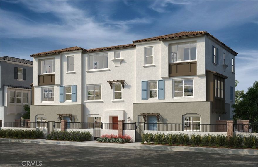 Welcome to this move-in ready townhome in the gated Azul community by KB Home, ideally located in the heart of Pico Rivera. This stylish Plan 1560 residence offers 1,560 sq. ft. of modern living across three levels, featuring thoughtful upgrades and a layout designed for both comfort and functionality. The main floor boasts an open-concept design with a spacious kitchen at its center, showcasing quartz countertops, white Shaker-style cabinetry, Samsung stainless steel appliances—including a smart induction range and Energy Star® dishwasher—and a large island that flows into the great room, perfect for entertaining or relaxing. Upstairs, the private primary suite includes a walk-in closet and a spa-inspired bath with dual sinks and a glass-enclosed shower, while two additional bedrooms share a full bath. Durable vinyl plank flooring runs throughout the home—including bedrooms and stairs—along with added touches like an ecobee3 Lite smart thermostat, Energy Star® lighting, upstairs laundry with a 220V outlet, and prewiring for flat-panel TVs. Enjoy nearby outdoor escapes like Whittier Narrows and Turnbull Canyon, with quick access to major freeways and local favorites like Alchemy Craft and Brewjeria Company—just 30 minutes from downtown LA.
