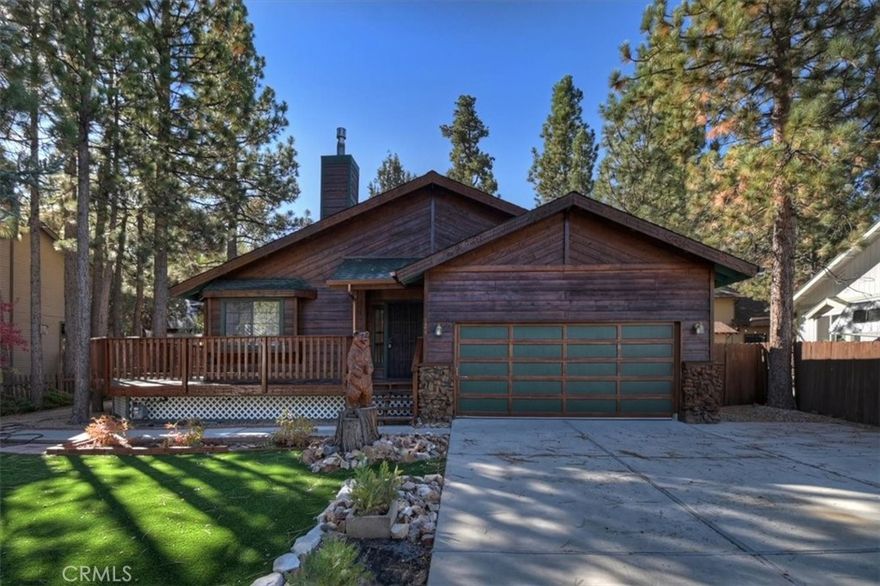 Fantastic value on this charming single-level home offering 3 bedrooms and 2 baths in the peaceful and sought-after Forest Springs community of Big Bear City. You’ll notice right away the care that’s gone into this home, with fresh exterior stain on both the house and the deck adding to its warm mountain appeal.

Step inside to a bright and inviting living room with vaulted tongue-and-groove wood ceilings and a skylight that fills the space with natural light. The kitchen features a cozy bay window and dining area—perfect for family meals, or hosting friends after a day on the slopes.

You’ll love the oak wood flooring throughout the main living areas which adds warmth and character.  Spacious primary suite with its own private bath along with two additional bedrooms and a separate laundry room. Furnace is only three years old.  

Outside, relax on the wrap-around deck and breathe in the crisp mountain air. The level, low-maintenance yard, fenced backyard, and storage shed make life here easy and enjoyable. With an attached 2-car garage plus extra parking for your RV or boat, there’s room for all your mountain toys.

Whether you’re looking for a full-time home or a cozy getaway, this Forest Springs gem has everything you need to enjoy the best of Big Bear living—comfort, charm, and that perfect mountain lifestyle.