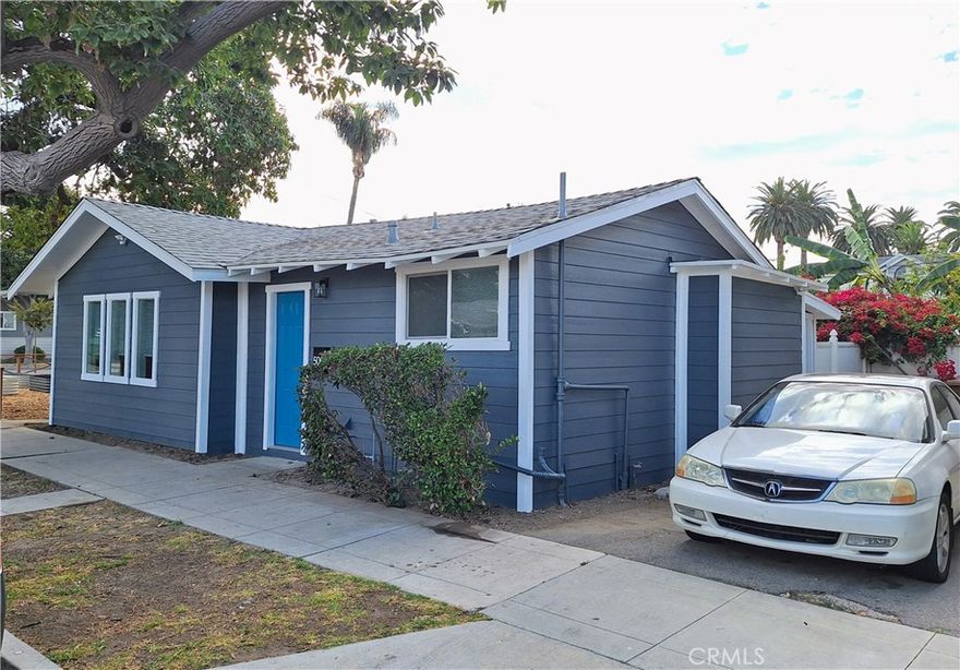 Recently renovated 2 bedroom and 1 bath home near Downtown Fullerton with private laundry, parking, and private yard. Highly desired stand alone, single story apartment with no upstairs or downstairs neighbors, and no common walls with the next door neighbors. Excellent walkability at this location near restaurants, coffee shops, shopping, the Fullerton Train Station, Library, and Community Center.  Newly renovated kitchen with new cabinets, laminate flooring, new cabinets, granite counters, stainless range hood,  New laminate wood flooring, baseboards, and light fixtures throughout most of house. New roof, new grounded 120v wiring, new siding, new bedroom window AC units, and new dual pane windows. Bathroom has shower, sink, and toilet but no bathtub. Rare fenced private yard with concrete patio slab, small grassy area, and the lawn care services are already included in rent. Laundry hookups available, tenants will need to provide their own washer/dryer appliances. 1 reserved parking spot in driveway. Overnight street parking allowed through much of the neighborhood subject to street sweeping restrictions. This is 1 unit in a 4 unit apartment property. 1 small pet would be considered. Address feeds popular Golden Hill Elementary, Nicolas Junior, and Fullerton High Schools.