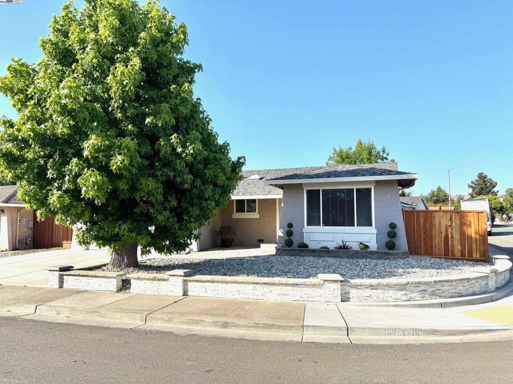 Beautifully Remodeled Single-Story Home in a Prime Location. Built in 1970, this stylishly updated single-story home offers 1,494 sq. ft. of living space on a generous 6,366 sq. ft. lot. Thoughtfully renovated throughout, it features brand new SPC flooring, fresh interior paint, a completely remodeled kitchen and bathrooms, and all-new appliances. Enjoy an open and bright layout with a skylight in the kitchen, sleek quartz countertops, and a brand-new range. The home offers 4 spacious bedrooms and 2 modern bathrooms. Additional features include dual-pane windows, a new landscaped yard, newer roof (8 years old), a newly installed side fence (June 2025), and a garage equipped with an EV charging outlet. Located in a highly desirable neighborhood with top-rated American High School. Convenient access to grocery stores, dining, shopping centers, parks, and major commute routes.