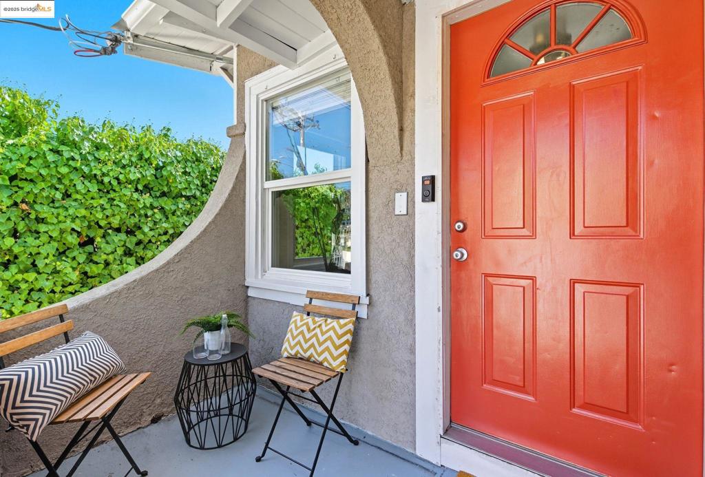 Welcome to this beautifully renovated bungalow located in the highly desirable Maxwell Park neighborhood known for its strong sense of community and friendly neighbors. Step inside to a light-filled living and dining room with beautiful, engineered wood flooring. The home features two comfortable bedrooms and a stylishly remodeled tile bath. The updated eat-in kitchen offers granite counters, stainless steel appliances, plenty of cabinets, a greenhouse window, & a convenient laundry area. The kitchen door opens to a spacious deck, creating the perfect flow for entertaining. The large, level yard provides an ideal space for outdoor dining, gatherings, or simply relaxing. Additional features include an alarm system, dual-pane windows, newer washer and dryer, newer stove and refrigerator, a long driveway with ample parking, and a sub-area for storage. Maxwell Park is more than just a neighborhood—it’s a vibrant community that residents are proud to call home. This move-in-ready bungalow combines modern updates with classic charm, offering the very best of Oakland living.