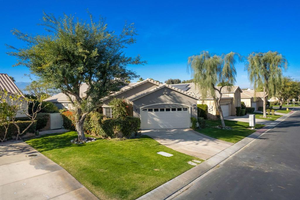 Available the rest of 2025-all of 2026! Beautiful Annual, Seasonal or Vacation Rental opportunity! This immaculate and updated 3 bedroom 2 bath private pool home is ready for immediate move in! Recently remodeled with a brand new salt water pool and spa, out door shower, covered patio and lush greens this home is the perfect entertainment home! This open concept home features high ceilings, a gourmet kitchen, quartz countertops, remodeled bathrooms, new tile floors, three spacious bedrooms with the primary bedroom having direct outdoor access to the pool and spa. This is a great place to call home for the season!