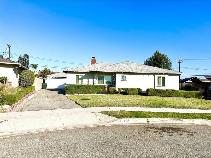 Ideally located in a small beautiful and peaceful cul-de-sac, this wonderful home is right across the street from Traweek Middle School and Covina High School, walk to Workman Elementary at the back, about 1 mile to the popular Eastland Center and surrounded all other conveniences.  Featuring an amazingly open floor plan, the spacious living room freely flows into the dining room and the large brand new kitchen.  The dream kitchen is delightfully bright and is completely upgraded with modern iron grey cabinets, all new stainless steel appliances, new range hood, large one-compartment stainless sink by the window and new superb tile flooring.  Gorgeous and brand new water resistant vinyl flooring continuous flows throughout the house.  All bedrooms are light airy and all come with brand new mirror closet doors.  Both bathrooms have been remodeled with new kitchen matching Quartz counter tops, iron grey cabinets, new trendy vanity mirrors and lightings and new partial tile walls and floorings.  Other appealing features:  All brand new energy savings dual pane windows and sliding doors, new recessed lights, central heating/air, fresh interior paints throughout, and inside laundry by the kitchen.  Must See And Make This Fabulous Home Yours Today!