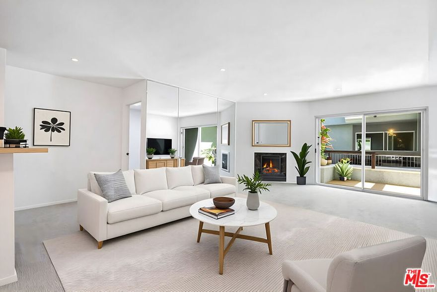 Discover an outstanding opportunity to own in the desirable coastal enclave of Playa Del Rey! This inviting one-bedroom condo offers incredible value with some of the LOWEST HOA dues in the area! Situated within a small, well-maintained building, this home prioritizes comfort and convenience. Enjoy access to great amenities including a sparkling pool and gym just steps from your front door. The building's open-air hallways foster excellent natural airflow, perfect for easy coastal living. The interior has been thoughtfully updated, featuring newer vinyl wood-look flooring, NEW carpets, freshly painted interior and a elegant gas fireplace in the living room for cozy evenings. A large private patio provides the ideal space for outdoor entertainment & relaxation. The spacious bedroom is a true retreat with two generous closets, complemented by an extra hallway closet for storage. The open kitchen floorplan has a breakfast bar & a  large pantry for abundant storage solutions. The updated bathroom includes newer fixtures. Additional conveniences include on-site laundry on every floor, a dedicated parking space, and ample street parking. Some photos in this listing have been digitally altered, including virtual staging. With its prime location near local shops, restaurants and biking distance to the beach, this Playa Del Rey gem is an opportunity not to be missed! Easy to show ANYTIME...