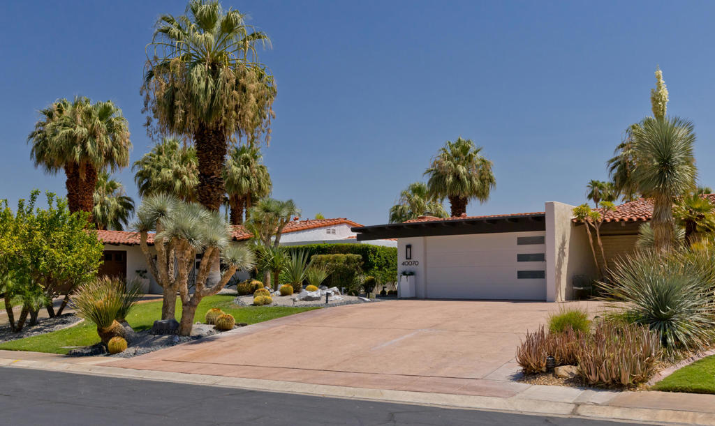 Located in the sought-after Thunderbird Villas mountainside community of Rancho Mirage, this beautifully remodeled 3-bedroom, 3-bath villa offers 1,792 sq. ft. of stylish desert living. Completely reimagined in 2019 with upgrades to the bedrooms' wallpaper, carpet, and paint in subsequent years, the Villa blends modern design with effortless comfort. The open floor plan features a spacious living and dining area filled with natural light, while the updated kitchen and baths showcase sleek finishes and contemporary upgrades.Each of the three bedrooms is generously sized with its own full bath, providing both comfort and privacy for family and guests. Outdoors, multiple patios capture mountain and valley views, perfect for relaxing or entertaining. The Villa is just steps to a community pool of which there are 15. HOA includes guard gated security, landscaping, cable, and trash. Residents enjoy golf cart access to the legendary Thunderbird Country Club (membership required), along with the convenience of being just minutes from shopping, dining, and entertainment on El Paseo.A rare opportunity to own a turnkey Villa in one of the desert's most historic and desirable communities.