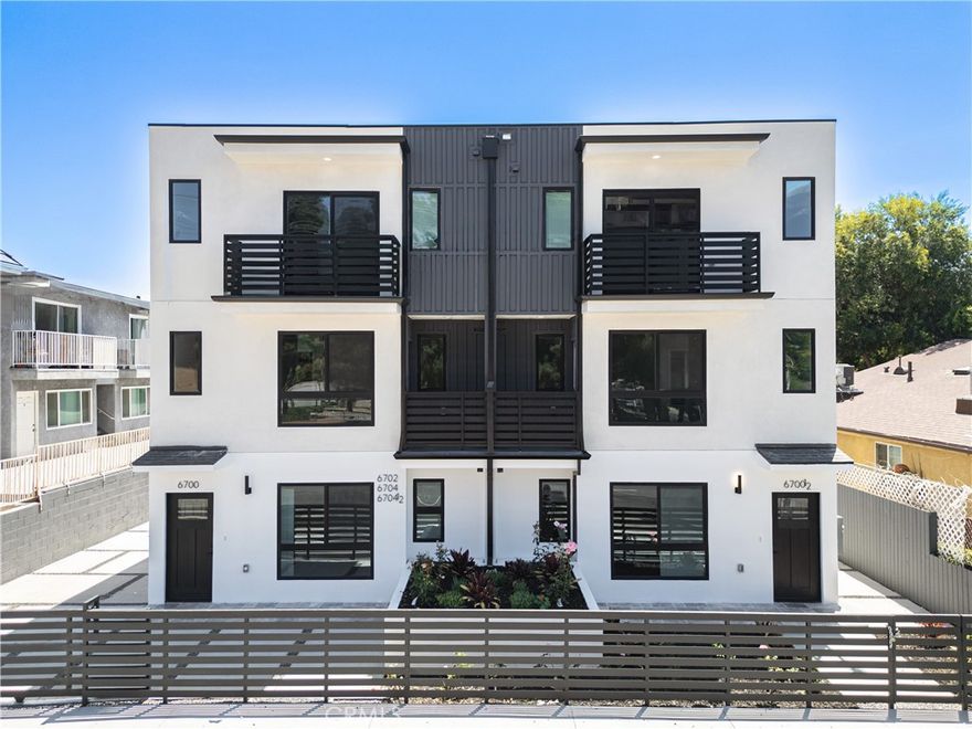 LIKE NO OTHER: Introducing this stunning 5 -Unit modern contemporary townhouse style, 2025 NEW CONSTRUCTION with NO RENT CONTROL, and featuring a combined 8,542 of living SQ FT and 21 bedrooms/21.5 bathrooms. This Van Nuys neighborhood is experiencing incredible growth and an overflow from young professionals along with multi-generational families. The Developer has paid careful attention to all the details of the building to stand out from other new buildings. The subject property isin high-demand rental location near the Van Nuys Courthouse, the restaurants and shops along Ventura Blvd (which are minutes away), commuters enjoy easy access to the 101 and 405 freeways, major public transportation (Metro Orange Line), and Hospitals (Valley Presbyterian). These units offer a great option for young professionals looking for an ideal co-living arrangement. Experience unparalleled luxury with upscale finishes and impeccable construction quality. Each unit is separately metered, ensuring the landlord incurs no utility expenses. Discover generously sized bedrooms with ample closet space and sleek, modern bathrooms. The open floor plans boast spacious living rooms, dining areas, and gourmet kitchens equipped with stainless steel appliances and quartz countertops and balconies. Enjoy the convenience of an in-unit laundry, central HVAC, and fully paid-off solar panels. Don't miss out on the opportunity to earn positive cash flow with annual rent increases, leverage new construction tax benefits, minimize maintenance costs, 1 Yr. fit and finish builder’s warranty. Make this the one and witness appreciation in one of the San Fernando Valley’s most historically robust markets. Call today and book your private tour.