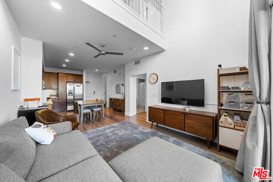 MURA by Pulte Homes is a JD Power award winning condo in the heart of DTLA Arts District. This stylish 2 Bed/2 Bath condo with a spacious loft features home blends industrial charm with contemporary finishes, high ceilings, oversized windows, and an open-concept layout that fills the space with natural light. The kitchen is equipped with stainless steel appliances, updated cabinets, and granite countertops with plenty of space, ideal for both everyday living and entertaining. The bedrooms on each level includes walk-in closets and plenty of bright sunlight throughout the day. The master bedroom upstairs includes an en-suite bathroom with dual vanity and shower. Upstairs, the spacious loft adds an extra dimension perfect as a creative studio, media room, office or additional living room. You'll also enjoy in-unit laundry with custom cabinets installed upstairs, central multi-level 2 A/C and heating, and secure building access. Unit has a walk-out balcony as well. Amenities include 24/7 security guard, on-site management, fitness center, pool, spa, outdoor lounge with fireplace and BBQ. Step outside the building and enjoy one of LA's most trendiest neighborhoods. PRIME Arts District location just steps from the trendiest restaurants, bars, cafes, and shops in the city. Comes with two assigned parking spots. Only two blocks to the Metro Gold line and Little Tokyo. Only two blocks to the Metro Gold line and Little Tokyo. Fantastic unit you will love to live in!