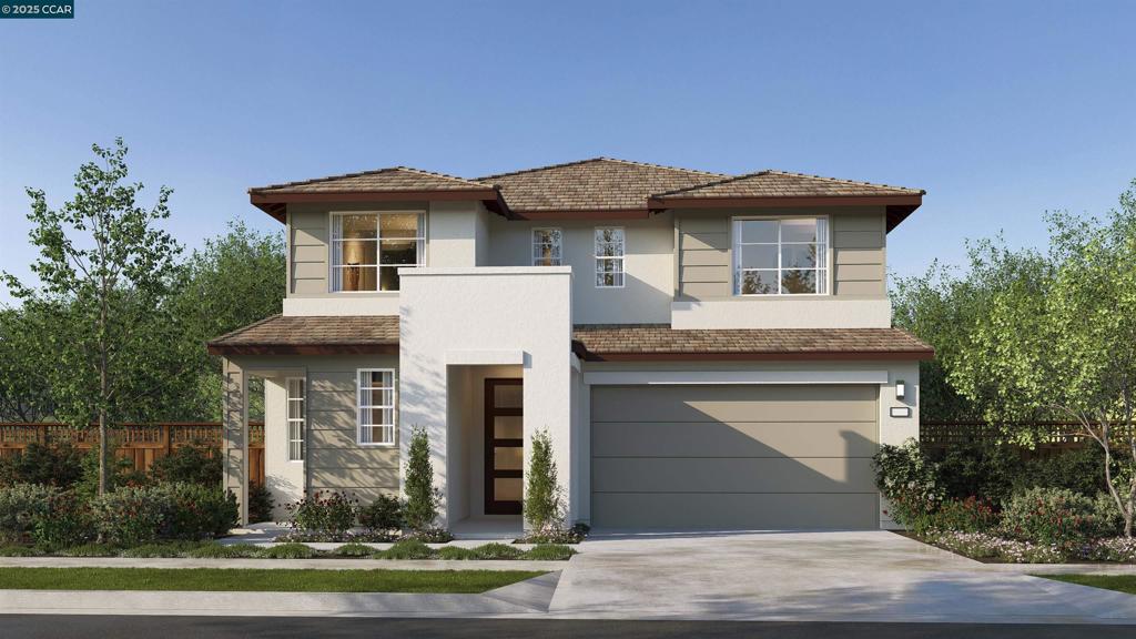 Brand new East facing home with an In-Law Suite with kitchenette at Serena will be ready for move-in late Summer! Home has been highly upgraded. This incredible 5 bedroom home in 3240 SF offers a spacious yard, with outdoor CA Room- perfect for entertaining and offers a view deck from the Primary bedroom that allows for a quiet moment after a long day. The gourmet kitchen features a large center Island, plenty of cabinets, built-in stainless appliances and a back kitchen for added prep area for those that love to cook. The upper level offers spacious bedrooms, laundry, shared bath, loft and sumptuous Primary suite with oversized shower, freestanding soaking tub, and walk-in closet and private retreat and deck. SOLAR is INCLUDED. Don't delay! Note: Photos are of model home. * NOTE: Photos shown are of virtual model home of same plan.