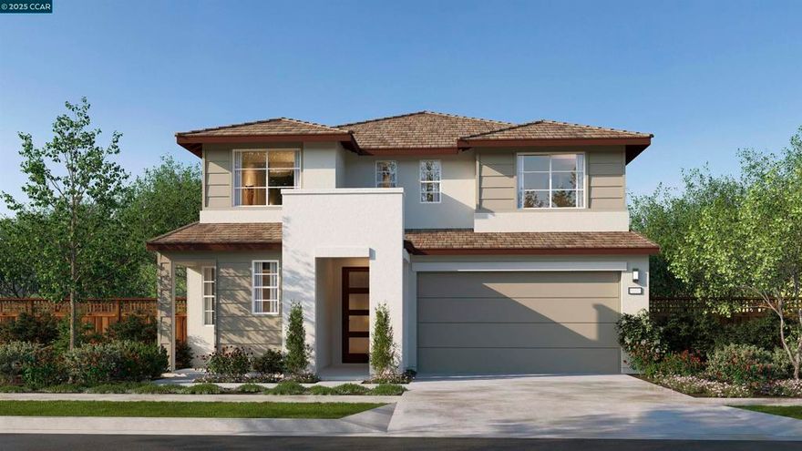 Brand new East facing home with an In-Law Suite at Serena will be ready for move-in late Summer! Home has been highly upgraded. This incredible 5 bedroom home in 3240 SF offers a spacious yard, with outdoor CA Room- perfect for entertaining and offers a view deck from the Primary bedroom that allows for a quiet moment after a long day. The gourmet kitchen features a large center Island, plenty of cabinets, built-in stainless appliances and a back kitchen for added prep area for those that love to cook. The upper level offers spacious bedrooms, laundry, shared bath, loft and sumptuous Primary suite with oversized shower, freestanding soaking tub, and walk-in closet. SOLAR is INCLUDED. Don't delay!  * NOTE: Photos shown are of virtual model home of same plan.