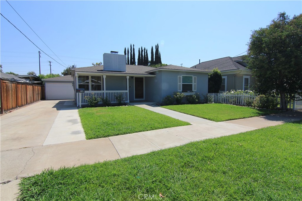 341 N Pine, enjoy this vintage but upgraded and modernized home with front & rear yards. A charming wooden Dutch door greets you in front. Modernized upgraded kitchen with granite counters, farmhouse sink, newer cabinets, stainless steel appliances including refrigerator, and recessed LED lighting. Gorgeous remodeled bathroom. Vintage original hardwood floors. Has central heat & AC, as well as ceiling fans in both bedrooms & living room, and dual pane windows throughout the home. Separate laundry room in the rear includes washer/dryer. Enjoy living just a few blocks away from restaurants and shopping in downtown Orange, and even closer to Chapman University. This listing is for the front house only, includes a long driveway (can hold up to 3 cars) and a 2 car garage. Comes with washer, dryer, refrigerator. Landlord pays for water, sewer, trash, gardener. Sorry no pets.