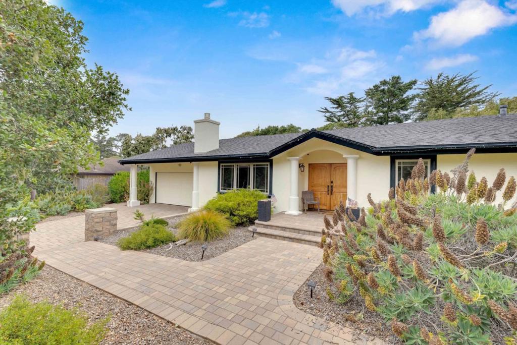Beautiful single level meticulously updated 5-bedroom 3-bathroom family home inside the gates of Pebble Beach. This spacious open floorplan is perfect for large families or those that need extra space for hosting family and friends. An abundance of light fills this incredible home, with Brazilian wide plank hardwood floors, custom fireplace, kitchen with new stainless appliances and breakfast bar. Dual pane windows throughout and French doors that open up to the most amazing backyard to entertain friends and family. Custom built BBQ with plenty of counter and bar space, extra-large custom firepit and a relaxing hot tub add to the outdoor experience all while listening to the crashing waves of the Pacific Ocean in the near distance. Finished 2-car garage includes a workshop, laundry and pantry. Very close proximity to MPC golf course and a short walking distance to Spyglass, Styx restaurant and of course the nightly bagpipe tradition of Spanish Bay!