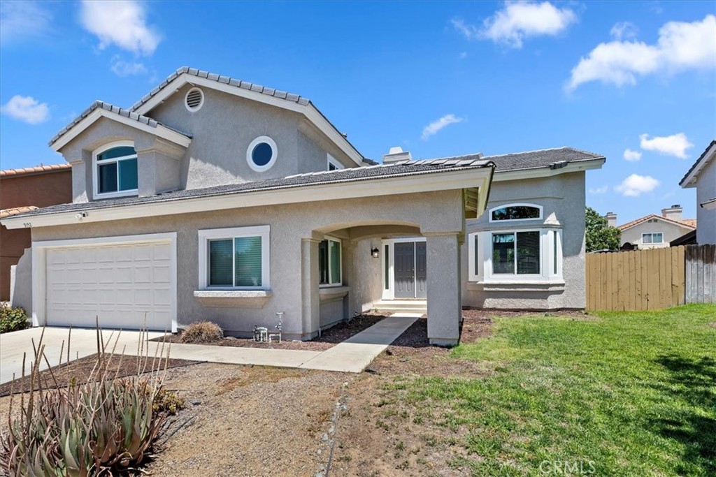 Super Sharp Pool Home located in the desirable area of Riverside known as Orangecrest. Many recent improvements and upgrades have been completed. This home has five bedrooms and 2.5 bathrooms, a true 5-bedroom home. The complete interior of the home has been repainted. One bedroom and bathroom are located downstairs. There is a dual sided fireplace in the main bedroom and bathroom. The carpeting has been upgraded to 32-ounce carpet in the bedrooms and upstairs hallway. The kitchen, living room and family room have upgraded laminate and tile flooring. The appliances have been upgraded, and the refrigerator is included. There is separate laundry room. The garage walls have been painted, and floor has been coated with epoxy garage floor paint. The garage has a large workshop area. RV parking is possible with gate modifications. The quality of the pool and spa is above average both having a Pebble - Tech type of finish. There is a large patio slab, ready for a patio cover to be built. No need to preview as there are no disappointments with this property. NOT FOR RENT OR LEASE.