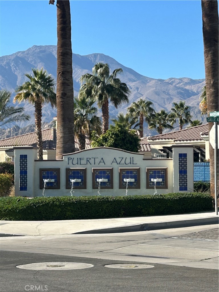 Seasonal rental located in the charming, gated community of Puerta Azul in beautiful La Quinta. Lovely home with 2 primary bedroom suites. Formal entry leads to a spacious living and dining room. The kitchen is well appointed with all stainless appliances. Beautiful wood look porcelain floors thru out. Fireplace in the living room for those cozy winter evenings in the desert. Powder room and inside laundry. Step outside to the private wrap-around yard with several patio areas for entertaining overlooking the community pool, spa and gorgeous mountain views. Fully furnished, nicely appointed. Single car garage plus guest parking. There is a clubhouse with gym, pool table and lounging areas. Two community pools, spas and tennis courts for your enjoyment. Visit the amazing restaurants, shopping and entertainment in La Quinta. Close to the Empire Polo Grounds, Silver Rock Golf, PGA West, Coachella and Stagecoach concerts, Polo Season, and much more. Available Dec 2025-April 1, 2026, $4900. Sept-Nov 30,2025 $4000. other dates available, concerts, short term.