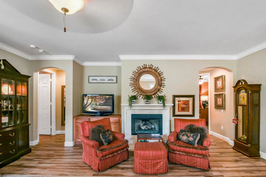 Perfectly furnished for you. Lease (3 months or longer. This Charming San Vincente Plan has everything you need to enjoy.  Two Bedrooms, Two Baths with Den/Office and an Exceptional Backyard with Covered Patio and Open Air Space for Entertaining.   A Spacious 2 Car Garage is attached with Storage Cabinets.