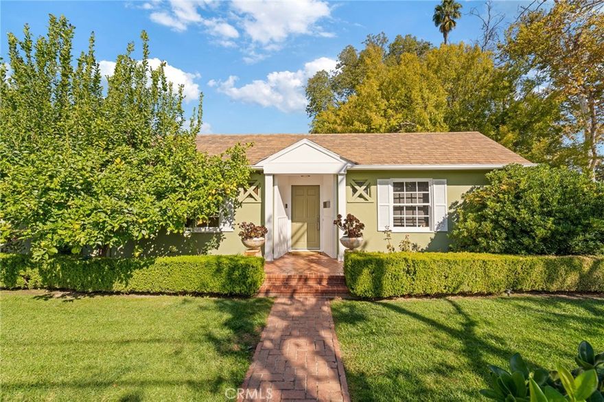 Fall in love with this gorgeous single level Pool home in the heart of Sherman Oaks.3 bds, 2 bath*, Formal Living Room, Formal Dining, Family Room - nearly 1900 Sq. Ft. on a 9000+ lot, bright, airy - many windows, sliding glass doors and French doors allow sunshine and natural light into almost every room throughout the day. Step inside to a spacious floor plan with an inviting flow that’s move-in ready. Formal Dining w/ designer wall moldings, Formal Living room w/ peg and groove wood floors and elegant fireplace, crown molding, two sets of double French doors that lead out to the brick patio and park like yard with real grass, fruit trees and an epic Elm tree complete w/ teeter totter for hours of play. Chef's kitchen - 6 burner  Stove, double oven, w/granite counters, stainless steel appliances, custom cabinetry all showcased with 15 ft A-frame ceiling and exposed attic window, cozy breakfast seating that looks out onto the rose garden and has direct access to rear yard and BBQ, Huge family room with pitched ceiling, recessed lighting, graced w/horizontal wood plank walls - feels like you're watching TV in a groovy rustic, mid century cabin. Step out to the back yard patio, lounge, dine, swim, garden - spend hours outside in a property that truly is built for indoor/outdoor living. Enjoy the 6 ft. tall wooden fence and lush hedges completely surrounding the property, offering ultimate privacy, security and safety. A detached two-car garage and expansive yard provide plenty of space and flexibility for storage, recreation, or potential future enhancements. A true beauty in a spectacular neighborhood is waiting for you.