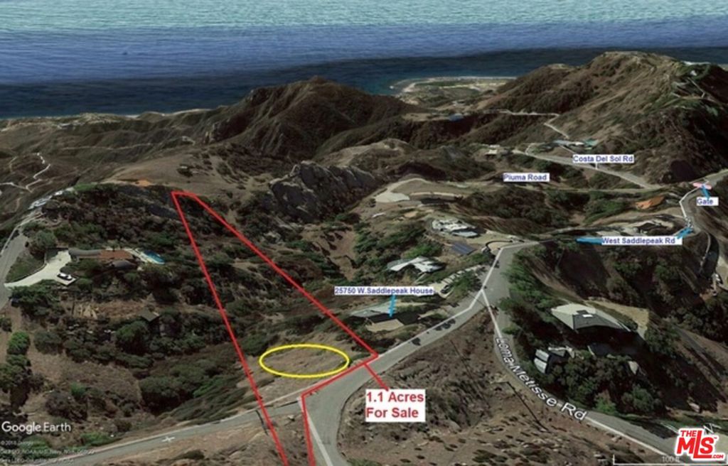 Best Ocean View Lot priced under $500,000 In Malibu! Over 1 Acre Ocean View in the desirable Gated Community Of West Saddlepeak. All the homes in this area sell in the $2m to $4m plus range. Coastal Approved 4000 sq.ft. two story Home design (see renderings in photos section) with positive soils and percolation tests, City Water and all utilities fronting property. Amazing lot with unobstructed Ocean and mountain views! One of the very few lots on the market with City Water and Fire Hydrant on property that meets Fire Department requirements to build. Tremendous Opportunity!