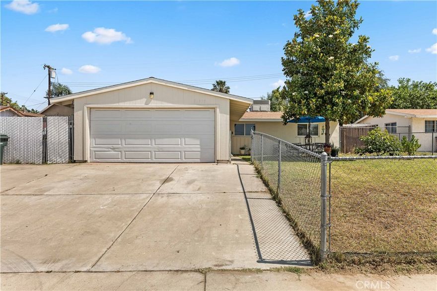 Welcome to this well maintained 3 bedroom, 1.5 bathroom home, freshly painted inside and out. Enjoy year-round comfort with central heating and cooling. The property includes an additional bonus room in the back, perfect for a home office, gym, playroom, or extra storage. Step outside to a spacious, oversized porch in the backyard that is ideal for outdoor entertaining or creating a covered outdoor dining space. The large porch extends your living space and offers the perfect spot for gatherings year-round. Conveniently located with quick access to the 210 Freeway and just a 5 minute drive to Yaamava Resort & Casino, shopping, dining, and entertainment are just moments away.
