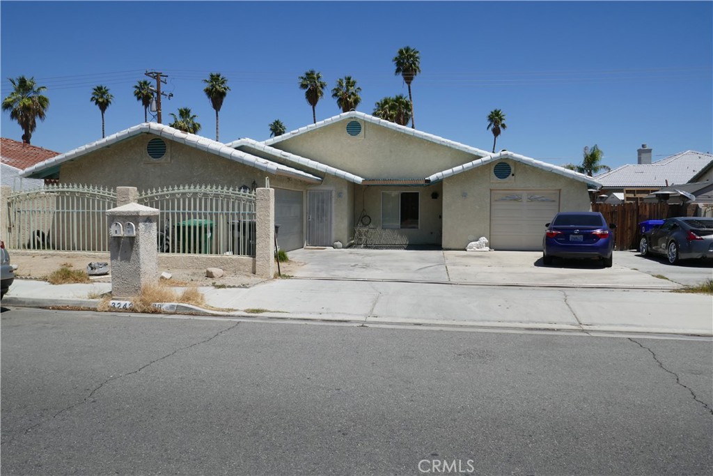 Welcome to an incredible opportunity to own a charming duplex in the desirable Whitewater Neighborhood of Cathedral City. Each unit boasts 3 spacious bedrooms and 2 full bathrooms, beautifully adorned with elegant tile floors and equipped with a top-notch central air conditioning system for your comfort. The first unit features direct access to a generous 2-car garage complete with convenient washer and dryer hookups, while the second unit offers direct access to a cozy 1-car garage also fitted with washer and dryer facilities. This duplex is perfectly situated within walking distance of vibrant shopping centers, delightful restaurants, and reliable public transit, making it an ideal location. You'll also find yourself just moments away from exciting casinos and other local attractions. Don't let this remarkable chance to make this delightful duplex your new home pass you by!