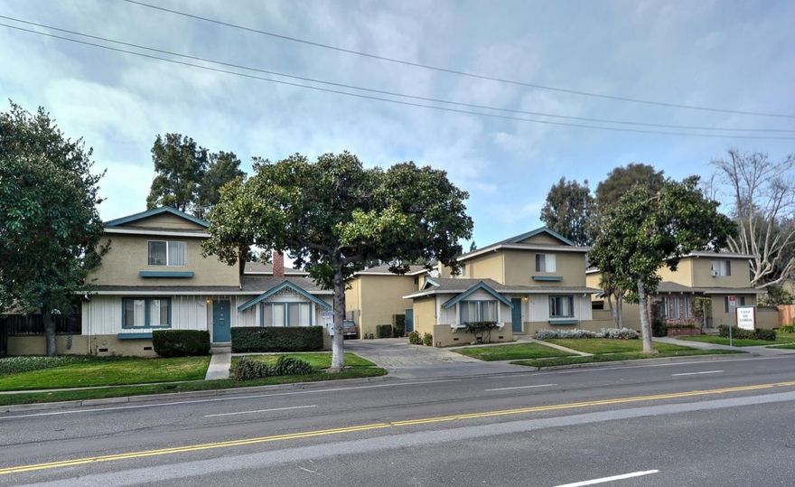First time on the market in 50 years. Casa De Lobos Luxury Townhouses is a portfolio of three separate fourplexes located at 1355, 1359, and 1363 South Wolfe Road. Each fourplex has one large 3-Bed/2-Bath townhouse style owner's unit with vaulted ceiling, fireplace, and patio, two 2-Bed/1.5-Bath townhouse units with large private backyards, and one studio unit. Built in 1963, the fourplexes are 3,595 SqFt each and are situated on three contiguous parcels less than one mile from Apple's spaceship campus. They feed into Louis E. Stocklmeir Elementary (974 API), Cupertino Middle (934 API), and Fremont High (767 API). The current CAP rate is 3.18% and there is significant income upside (proforma CAP 5.36%). The shortage of housing units, rent growth, and proximity to large tech employers make this a great opportunity for both the cash flow and appreciation minded investor. Note: Also available separately as one fourplex at 1355 (right) and two fourplexes at 1359 & 1363 (center & left).