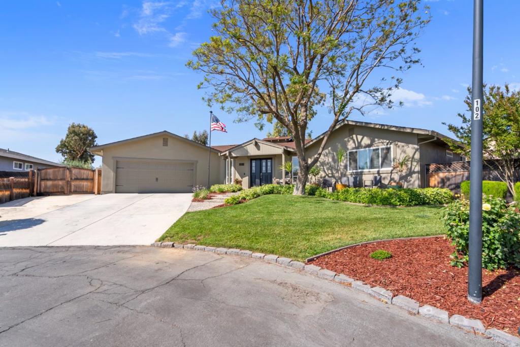 Situated within the sought-after Ridgemark community in Hollister, this charming 2,700 sq. ft. residence offers the ideal combination of comfort and practicality. Boasting three generously sized bedrooms, two full bathrooms, and one half bathroom, it provides ample living space for the entire family. The thoughtfully designed eat-in kitchen features exquisite granite countertops and a spacious island, ideal for entertaining. The gas range ensures ease for gourmet cooking, while the convenience of a pot filler enhances functionality. Equipped with stainless-steel appliances, a dishwasher and microwave, the kitchen simplifies meal preparation, and the wine refrigerator ensures your favorite blends are perfectly chilled. The expansive backyard is perfect for entertaining, with ample space for gatherings, a play structure for children, and additional room for gardening. The side yard, complete with a gate, offers parking or storage options, and there is even a detached office. Embrace the serenity and charm of Ridgemark living! Your dream home awaits!