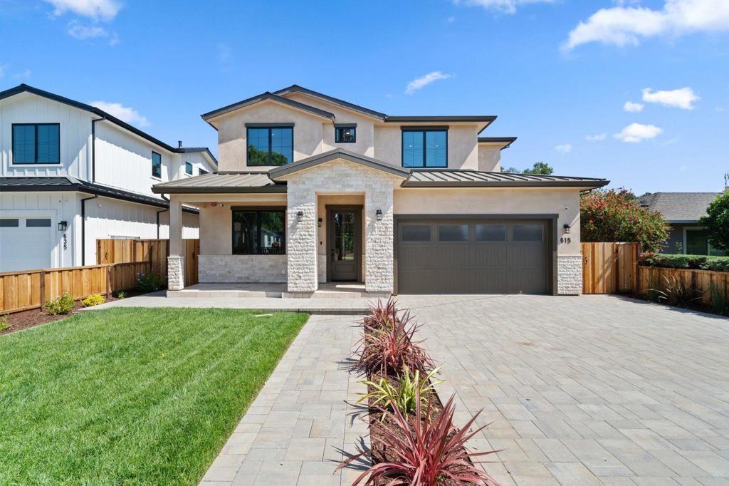 Stunning New Construction Modern Luxury Living. Experience contemporary elegance in this breathtaking two-story new construction home. The first floor boasts soaring high ceilings and an open floor plan, seamlessly connecting the kitchen, dining, and family room to create a spacious and airy ambiance. The gourmet kitchen features stylish glass cabinet doors, adding a sleek and modern touch. A sliding door opens to the California room, offering the perfect blend of indoor-outdoor living. A bedroom and full bath on the main level provide convenience and flexibility. Upstairs, the luxurious primary suite features a generous walk-in closet. Thoughtfully designed for modern living, the home also includes a mudroom, a spacious laundry room, and a walk-in pantry. The wide staircase with sleek glass railings adds a sophisticated touch, while ample storage ensures functionality. Every detail has been meticulously crafted to elevate your lifestyle.