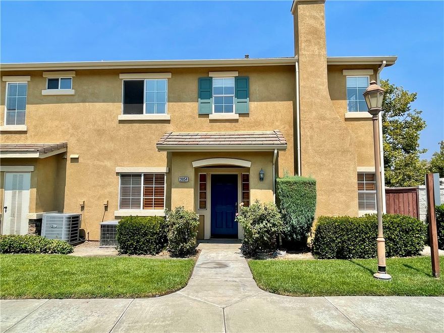 Beautiful Condo in the desirable gated community of Old School House in Murrieta. This is one of the larger 2 level units with with approx. 1654 sq/ft of living space, 3 Bedrooms, 2-1/2 Bathrooms, Den room, and a 2 car attached garage (with Level 2 EV Charging Station...Tesla compatible). As you walk in the front door, to the left features the den room with closet (perfect for sitting room, home office, play room, etc.), 1/2 bath, and laundry room (just off the garage adjacent to the kitchen). To the right as you walk in features the family room with cozy fireplace and then continues to the kitchen dining niche area. The spacious kitchen has quartz counter tops, black and stainless steel appliances, and white cabinets with plenty of storage. The upstairs has 3 bedrooms, guest and primary baths and a linen storage cabinet. The primary bedroom is spacious and the primary bath has dual sinks, tub/shower combo and a walk in closet. The home has recently updated paint throughout, upgraded luxury flooring throughout the downstairs and bathrooms and carpet on the stairs and upstairs throughout. The home also comes with washer, dryer and refrigerator. The back patio area is just outside the kitchen/dining niche area and provides plenty of space for your patio set and BBQ. This community is gated and comes with access to the Association pool & spa (right across the street about 30 seconds from the front door), grass areas, and is close to all types of shopping, restaurants, schools, and so much more...A Must See!