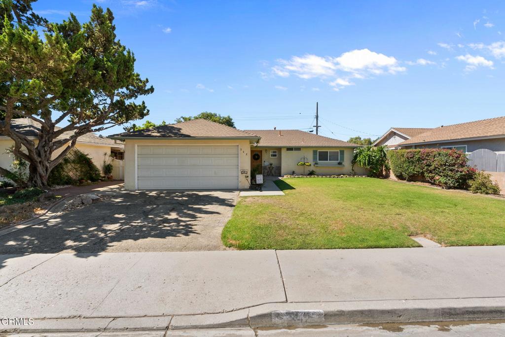 Welcome to 342 Princeton Street, a well-maintained home in a quiet and desirable Santa Paula neighborhood. This property combines comfort and convenience, featuring carpet in the bedrooms and living room, laminate in the dining and kitchen, and a spacious living room with a cozy gas fireplace and direct backyard access through a screen door. Central air and heating ensure year-round comfort, while natural light flows throughout the home. The backyard is perfect for gatherings with a covered patio, a mature avocado tree, a young lime tree, sprinklers in both yards, and a storage shed, all enclosed by sturdy cinderblock fencing. The expansive front yard offers plenty of space for entertaining, from parties to jumpers for kids. Practical features include abundant storage and garage shelving. The location is ideal--just half a block from a park, grocery stores, shopping, and a movie theater. With its inviting layout, versatile outdoor spaces, and prime location, 342 Princeton Street is ready to welcome its new owners. Don't miss the chance to make this beautiful Santa Paula home yours--schedule a private showing today!