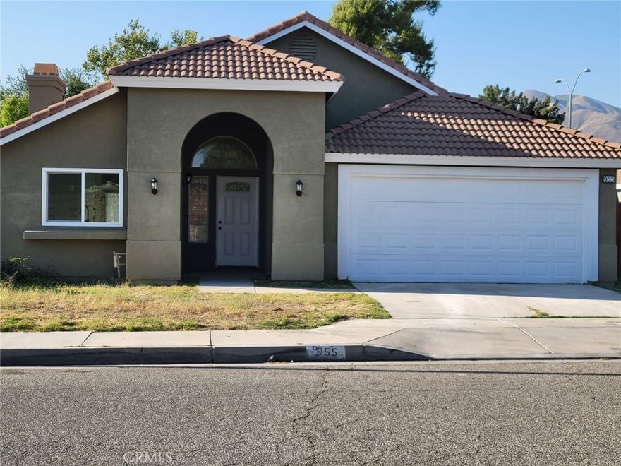 Cozy and beautiful single family residence in Rancho San Jacinto is here!!! It is 3 bedrooms, 2 baths, 1264 sqft built in 2001 home. Located close to schools, and recreational parks. Quick access to Ramona Expressway. Main entry welcomes you with nice tall open cathedral ceilings, into formal living room where fireplace sits. Well distributed square footage between family room, dining room, kitchen and bedrooms. Home has been renovated to include new flooring throughout, new fixtures, newly tiled bathrooms and interior and exterior have been painted. It is a must see come by and take a look at it. You will fall in love with it! Motivated seller, will look at all offers, bring yours!!!!