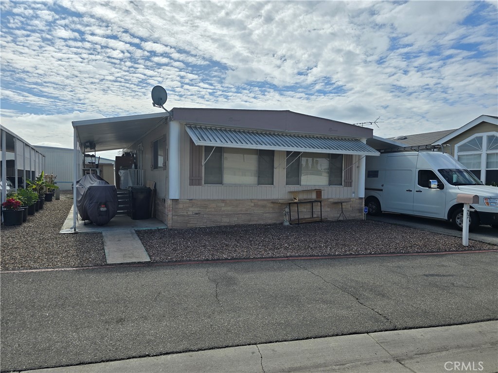 Beautifully upgraded Manufactured Home ,Nestled in the Heart of Rancho La Paz mobil park. That's both -friendly and perfect for All Ages.
The beautiful doublewide unit offers a specious and well-designed interior, perfect for comfortable living area: 2 Bedrooms, 2 Bathrooms.
This home comes fully equipped with essential appliance. The storage shed provide additional space for your convenience.
Indoor laundry room. Outdoor Covered Patio attached 4-5 Carport, Community Amenities: pool, dog parks, spa, and a clubhouse with a game room.
The location of this property is unbeatable ,close to shopping centers, restaurants ,school, Fullerton Jr College. Close to major freeways for
convenient travel.
Prime Location-minutes from Downtown Fullerton, Disneyland ,Knotts Berry Farm, Honda Center, and Angel Stadium, Costco, Hospitals.
This homes offers the perfect blend of comfort, convenience , and affordability, making it an excellent choice of first -time buyers, families,
or those looking to downsize or need extra income. Don't miss the opportunity to make this well -appointed property your home.