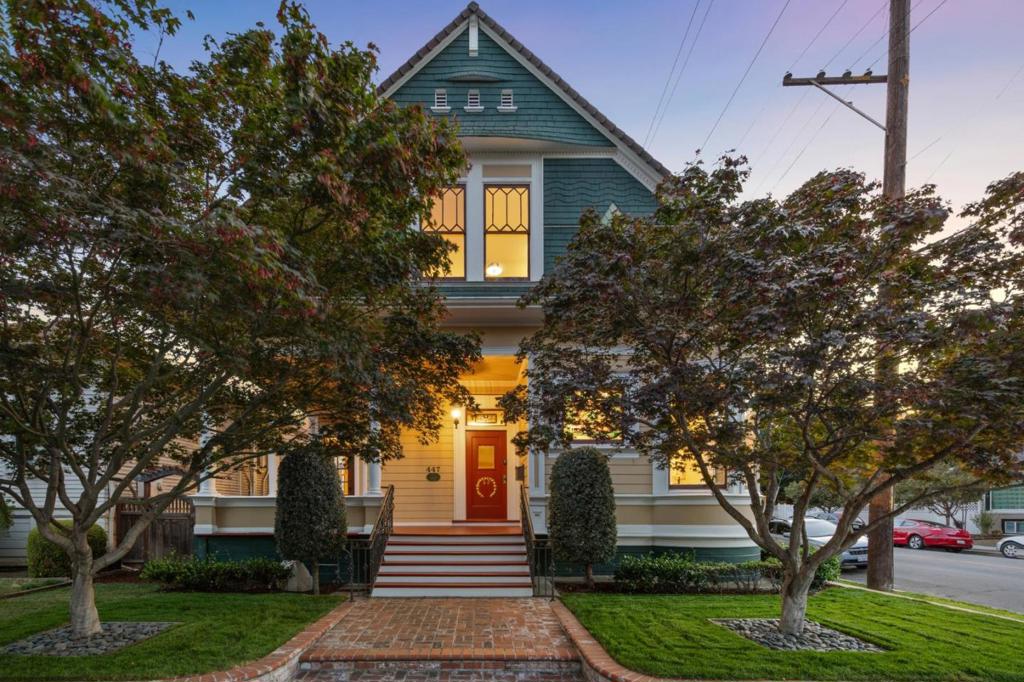 Historic Charm Meets Modern Comfort! Step into timeless charm at 447 N. 2nd Street a stunning 1900 era Victorian with 2,660 sq. ft. of artfully preserved living space. This 4-bed, 2-bath home sits on a generous corner lot and show cases stained glass, soaring ceilings, intricate woodwork, and a wrap-around porch.The reimagined chefs kitchen features custom cabinetry, granite slab counters, a Viking range, and built-in hutch perfect for entertaining. Both bathrooms have been tastefully updated to blend vintage appeal with modern comfort. Enjoy a private backyard with a trellis-covered patio, car port, plus a 2-car garage. Inside, the scale and flow offer ideal spaces for both quiet living and lively gatherings. Located near the Hensley District and Japantown, you're minutes to light rail, downtown, SAP Center, and major highways. A rare fusion of history, space, and location, this is San Jose character at its finest.
