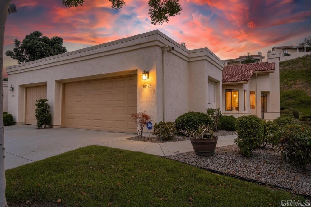 arming Single-Story Home in 55+ Community Welcome to 18035 Avenida Alozdra, a beautifully maintained single-story home located in the highly desirable 55+ community of Rancho Bernardo. This inviting residence offers 2 bedrooms plus a versatile office/den, 2 bathrooms, and an attached 2-car garage. Step inside to a warm and comfortable living space featuring a cozy fireplace, perfect for relaxing evenings. The functional layout flows effortlessly, with the office providing flexibility for work, hobbies, or guests. Enjoy the best of San Diego’s weather on your private patio—ideal for morning coffee or entertaining friends. The community setting offers a peaceful, low-maintenance lifestyle while keeping you close to shopping, dining, golf, and recreational amenities. With its prime location and thoughtful design, this home is perfect for those looking to enjoy the ease and comfort of single-story living in a welcoming 55+ neighborhood.
