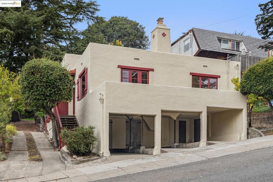 Unlock the potential of this rarely available Mediterranean duplex on an oversized, park-like lot in one of North Berkeley's most coveted locations. With strong bones, vintage charm, and a rock-solid foundation, this inspiring fixer is primed for transformation—bring your contractors and create long-term value. Enjoy sweeping Bay and City views, original period details, and unbeatable proximity to UC, the Gourmet District, and BART. Parking is a dream with three front carports plus a separate driveway stretching to the back. Properties like this don’t come along often—seize the chance to reimagine, rebuild, and realize huge upside.