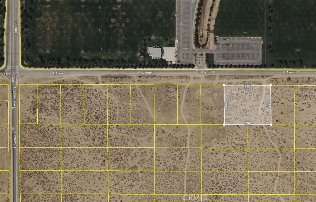 Light Industrial Zoning! Frontage on paved Avenue L! Seller will consider seller financing with 50% down to well-qualified buyers! This parcel, located within the city of Palmdale limits (as opposed to Lancaster or the unincorporated county), has tremendous development potential due to its excellent location. The parcel is easily accessible, as it sits on paved Avenue L, just east of 30th St. This parcel is just north of Plant 42 (Lockheed and Northrup) and directly across the street from the popular Lancaster Soccer Center. It is also a short drive to the freeway. There are power lines running along Ave L. This parcel is a rare opportunity, as it is an affordable, light industrial zoned parcel in a close-in location. There are many possibilities with a parcel that has frontage on a paved street, and its proximity to the soccer center and Plant 42 allows for a variety of potential developments utilizing the industrial zoning. It's also a good property to hold for future investment, as it is firmly within the path of growth and it sits on a major street. Don't miss out!
